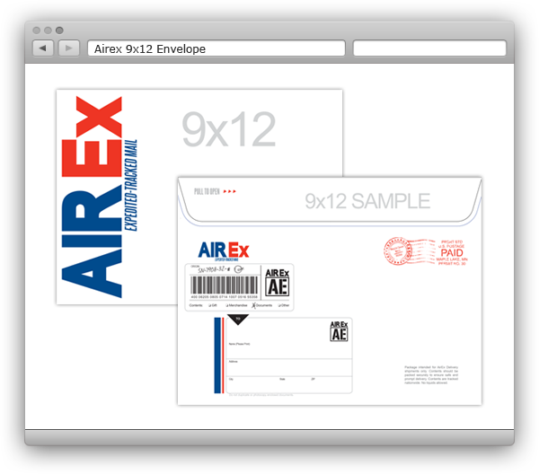 Airex 9x12 Envelope