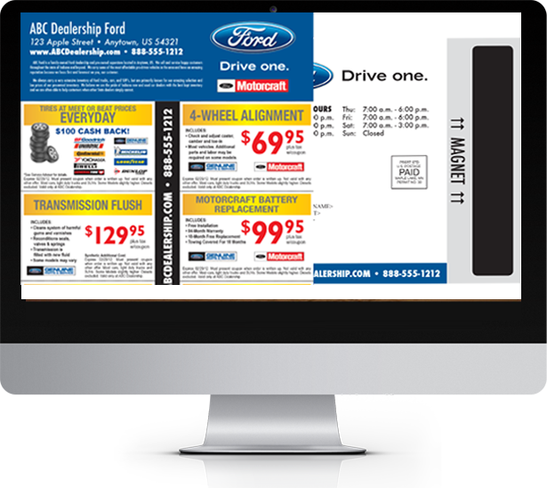 Automotive Direct Mail Service Mailers